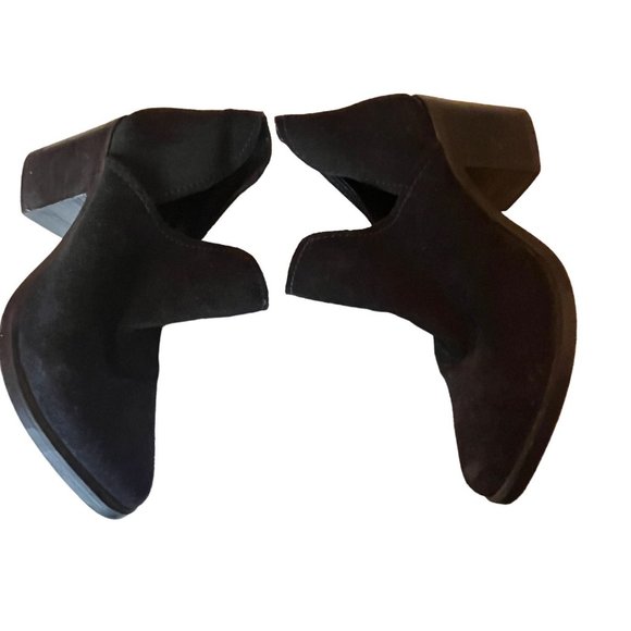 Steve Madden Suede Cut Out Pointed Toe Bootie Leather Black Size 8 - Picture 5 of 12